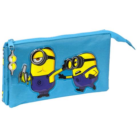 Astuccio Scuola Minions Minionstatic Azzurro (22 X 12 X 3 Cm) - Foto 1