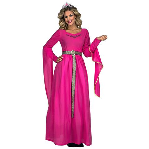 Costume Per Adulti Rosa Principessa Medievale (2 Pezzi) - Foto 1