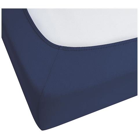 Coprimaterasso Elasticizzato Hofuf Cotone Blu Marino - Foto 2