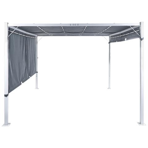 Pergola Grigio Con Luci Led 310 X 310 Cm Parga - Foto 7