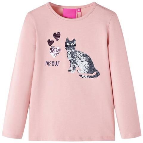 Maglietta Bambina Maniche Lunghe Rosa Chiaro 104 - Foto 1