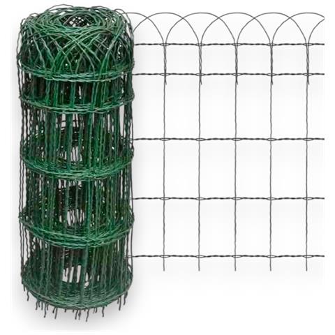 Rete Per Aiuole H65 Cm Zincata Intrecciata E Plastificata Rotolo 10 Mt T-rex - Foto 1