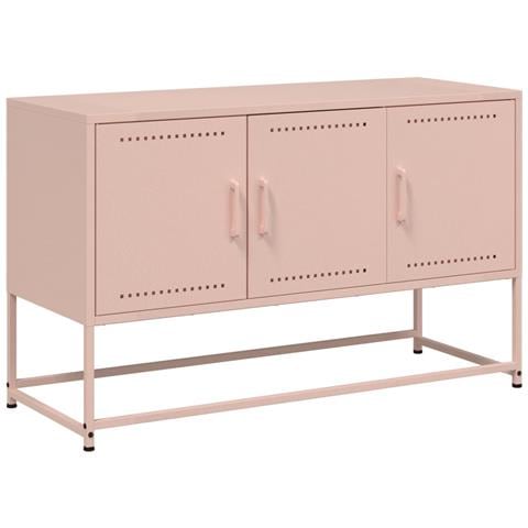 Mobile Tv Rosa 100,5x39x60,5 Cm In Acciaio - Foto 1