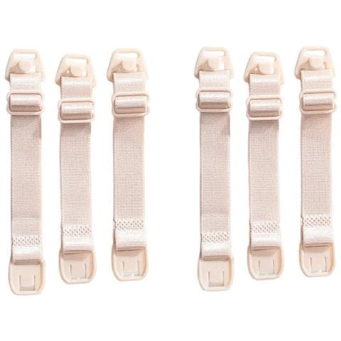 6 Pcs Tracolla Regolabile Per Reggiseno Allattamento Beige - Foto 1