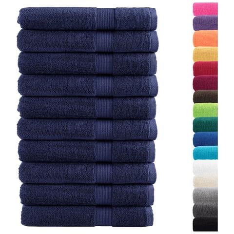 Asciugamani Premium SOLUND 10 pz Blu Navy 100x200cm 600gsm - Foto 2