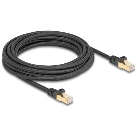Cavo di rete RJ45 con rivestimento intrecciato Cat. 6A S /FTP maschio-maschio 5 m nero - Foto 2