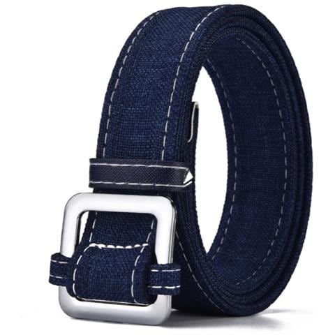 Cintura Oxford Da Donna Con Fibbia Quadrata - Cintura Spessa E Morbida Regolabile Darkblue - Foto 1