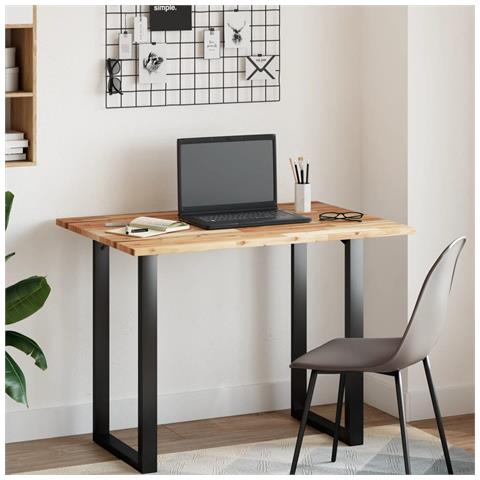 Piano Tavolo Rettangolare 80x70x2cm In Legno Massello Di Acacia - Foto 3