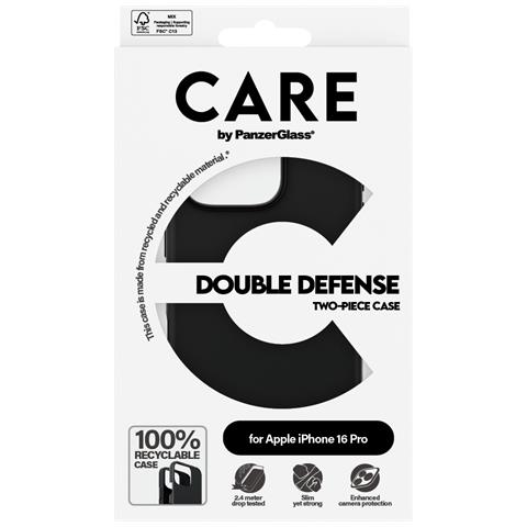CARE by PG Dub Def BLK iPhone16 6.3 Pro custodia per cellulare Cover Trasparente - Foto 2