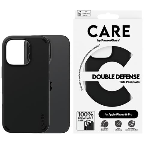 CARE by PG Dub Def BLK iPhone16 6.3 Pro custodia per cellulare Cover Trasparente - Foto 4