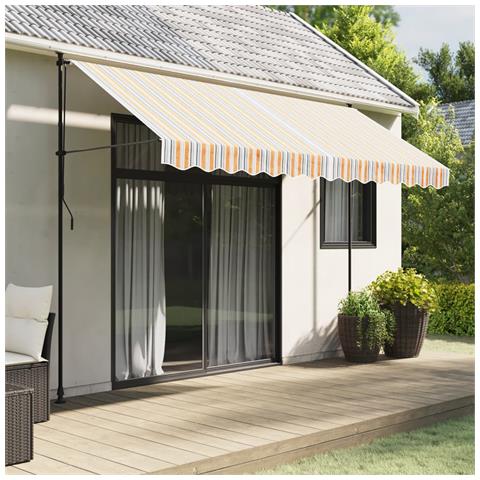 Tessuto Ricambio Per Mantovana Tenda Strisce Multicolore 3,5 M - Foto 1