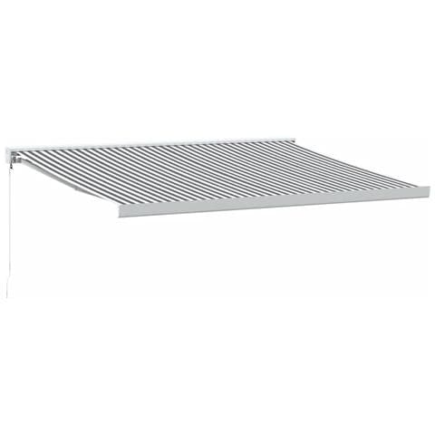 Tenda Retrattile Antracite E Bianca 4,5x3 M Tessuto E Alluminio - Foto 2