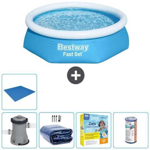 Piscina Fuori Terra - In Giro - 244x61 Cm - Blu - Include Accessori Coordinati Cb16 - Foto 1