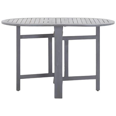 Lusso Casadino -  Tavolo Da Giardino Grigio 120x70x74 Cm Legno Massello Di Acacia - Foto 1