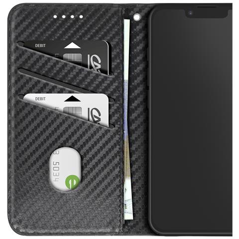 Custodia In Carbonio Per Iphone 16e Portafoglio Supporto Laccetto - Foto 2