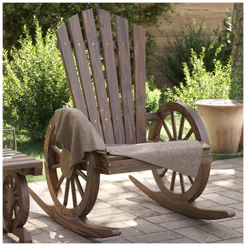 Lusso Casadino -  Sedie A Dondolo Adirondack 2 Pz In Legno Massello Di Abete - Foto 8