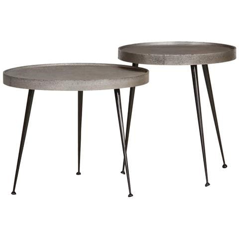 Tavolini da Salotto 2 pz Argento in Legno Multistrato - Foto 1