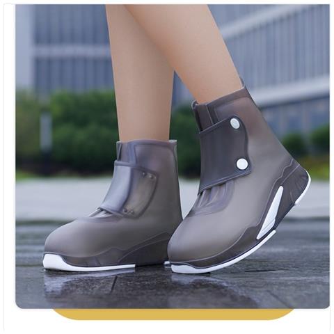 Copriscarpe Antipioggia Antiscivolo Impermeabili - Sovrascarpe Riutilizzabili In Pvc Black&white M - Foto 4