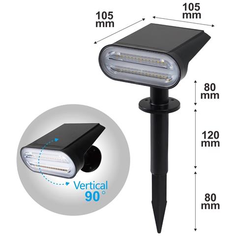 Lampade Solari Da Giardino 8 Colori Impermeabili Sensore Di Movimento 2 Pezzi - Foto 1