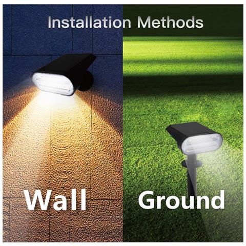 Lampade Solari Da Giardino 8 Colori Impermeabili Sensore Di Movimento 2 Pezzi - Foto 5