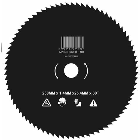 Disco Per Decespugliatore A 80 Denti Per Tronchetti Ø 230mm - Foto 1