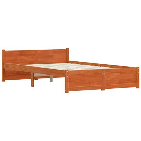 Struttura del letto con testiera Cera marrone 120 x 200 cm - Foto 1