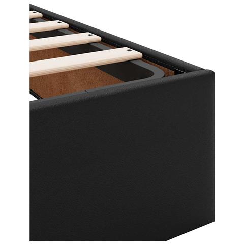 Struttura letto con materasso Nero 140 x 200 cm Pelle sintetica - Foto 8