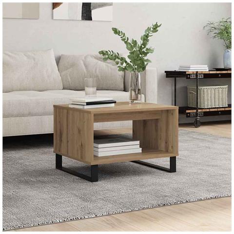 Tavolino da salotto rovere artigianale 60 x 50 x 40 cm - Foto 2