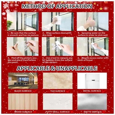 Adesivi Statici Natalizi A Forma Di Fiocco Di Neve Bianco - 3 Fogli Di Adesivi Festivi In Pvc - Foto 4