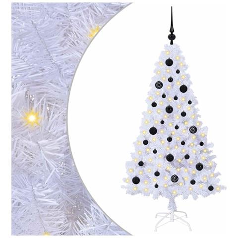 Albero di Natale artificiale Bianco 150 cm PVC e Acciaio - Foto 1