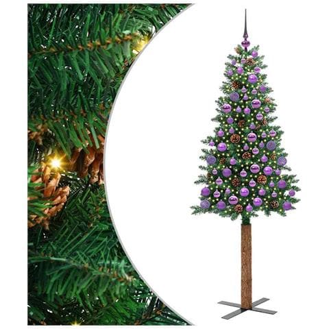 Albero di Natale snodato con 300 LED con supporto Verde 180 cm - Foto 1