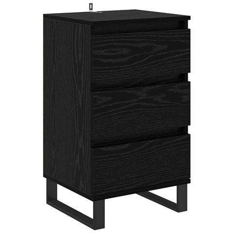 Credenza con cassetto Rovere nero Legno multistrato - Foto 1