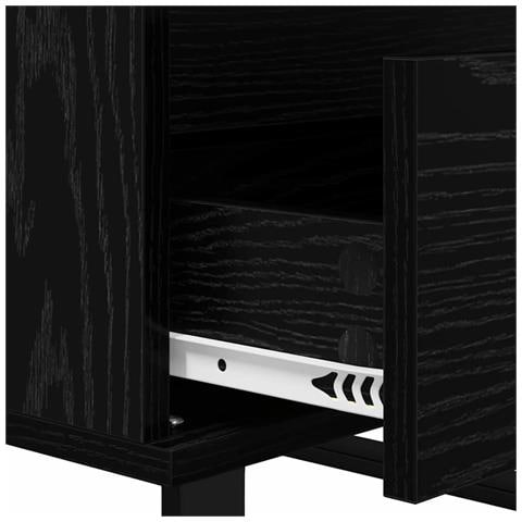 Credenza con cassetto Rovere nero Legno multistrato - Foto 9