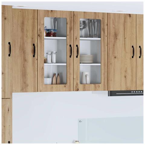 Mobile da cucina 2 pcs Rovere artigianale 40 x 31 x 80 cm - Foto 2