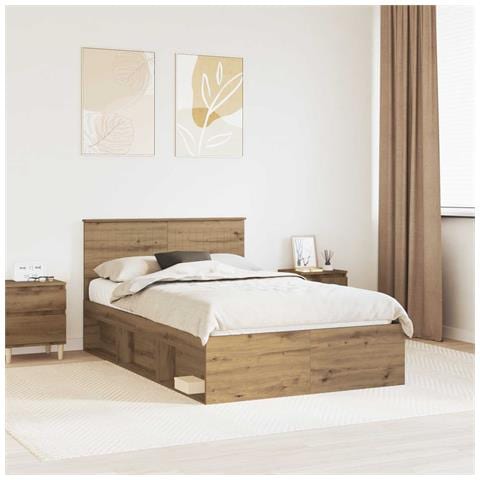 Struttura del letto Rovere Artigianale 120 x 190 cm - Foto 2