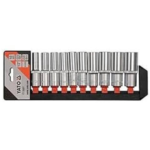 Set Chiavi A Bussola 1/2 Pollice  10 Pezzi  10-24mm  Cr-v - Foto 1