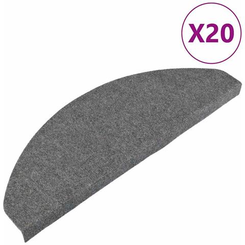 Tappetini Autoadesivi per Scale 20 pz Grigi 65x22,5x3,5 cm - Foto 1