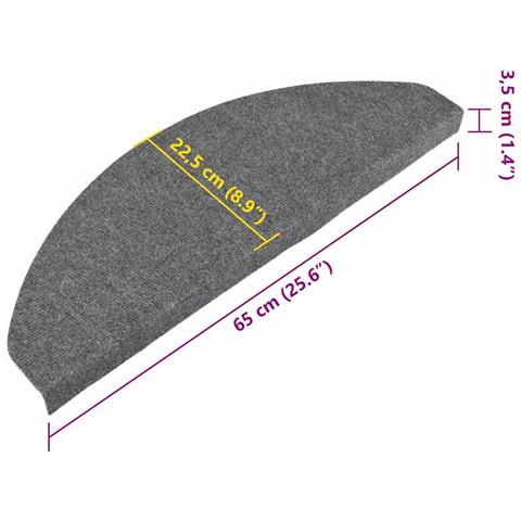 Tappetini Autoadesivi per Scale 20 pz Grigi 65x22,5x3,5 cm - Foto 9