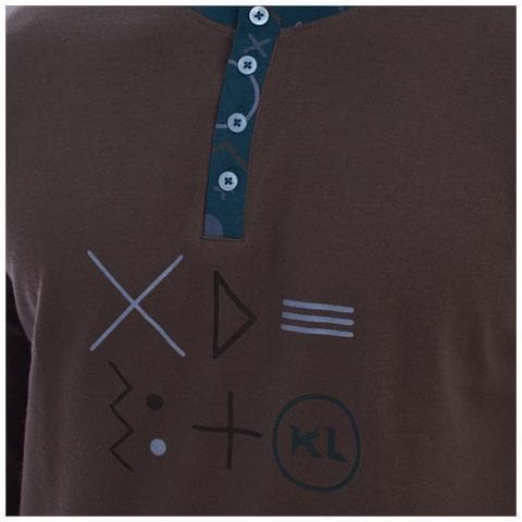 Pigiama Da Uomo In Cotone A Maniche Lunghe Klp4 - Foto 2