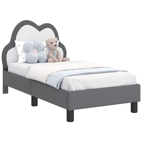 Struttura letto per bambini con testata Grigio chiaro PU - Foto 1