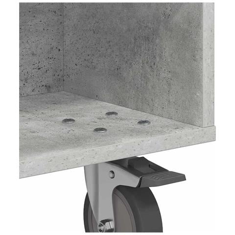 Tavolino con Ruote Grigio cemento 50,5 x 50 x 30 cm - Foto 9