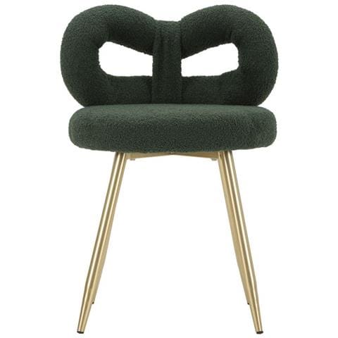Sedia Mini Ilary Imbottita Verde E Oro Ø40x67 Cm, Seduta H 46 Cm - Foto 2