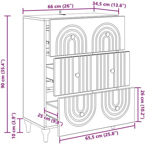 Mobile con Cassetti Rovere Artigianale 66 x 34,5 x 90 cm - Foto 9
