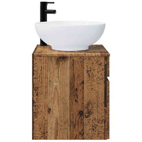 Mobile lavabo da parete Legno antico 49 x 44,5 x 66,5 cm - Foto 2