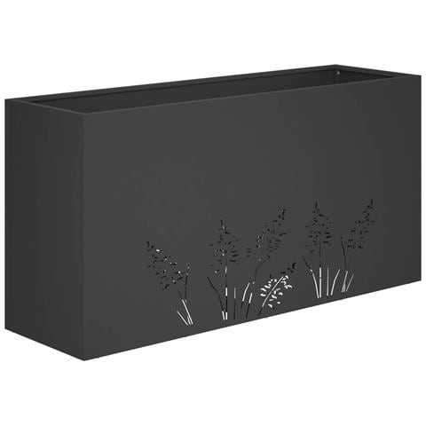 Vaso da giardino Nero 100 x 30 x 49 cm - Foto 1