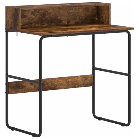 Scrivania con Spazio di Archiviazione Rovere Fumo - Foto 1