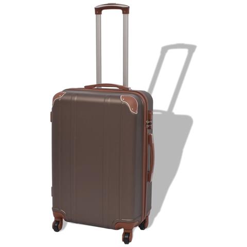 4 Pz. Set Di Trolley Rigidi Color Caffè - Foto 2