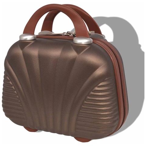 4 Pz. Set Di Trolley Rigidi Color Caffè - Foto 7