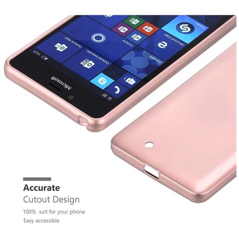 Custodia Compatibile Con Nokia Lumia 950 In Oro Rosa Metallico - Coperchio Protettivo In Silicone Tpu Flessibile - Foto 7