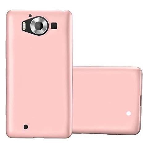 Custodia Compatibile Con Nokia Lumia 950 In Oro Rosa Metallico - Coperchio Protettivo In Silicone Tpu Flessibile - Foto 1
